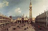 Canaletto Wall Art - Piazza San Marco with the Basilica